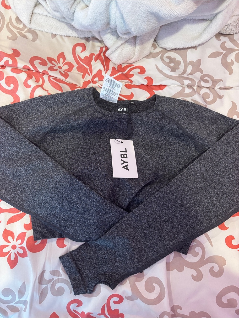 AYBL Charcoal Heather Crewneck Performance Sweater